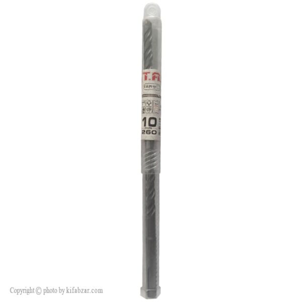 مته چهار شیار SDSPlus تی ای ام مدل TAM-10-260 سایز 10 میلی‌متر 26 سانت - Image 3
