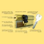 سیلندر قفل درب تنسر مدل زیتونی ساتن سایز 70 کلیدکامپیوتری - Image 3