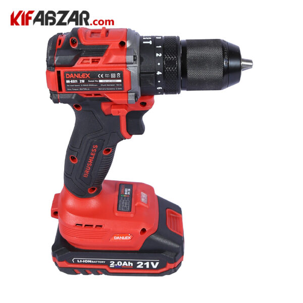 تصویر دریل پیچ گوشتی شارژی 21 ولت دنلکس مدل DX-6321