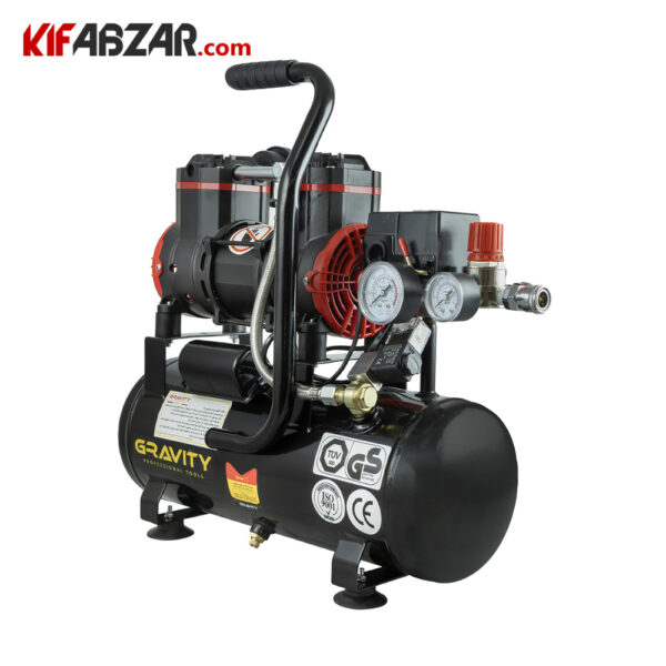 تصویر کمپرسور باد سایلنت 10 لیتری گراویتی مدل GTS-10