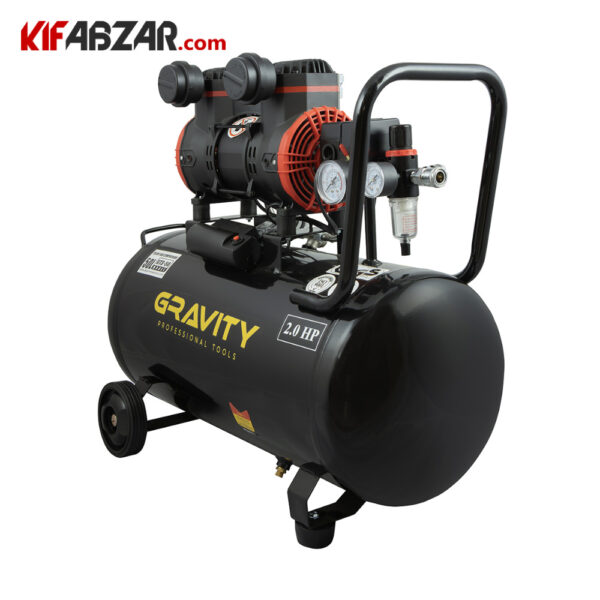 تصویر کمپرسور باد سایلنت 50 لیتری گراویتی مدل GTS-50