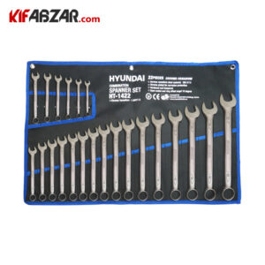ست آچار یک سر رینگ یک سر تخت 22 عددی هیوندای مدل HT-1422