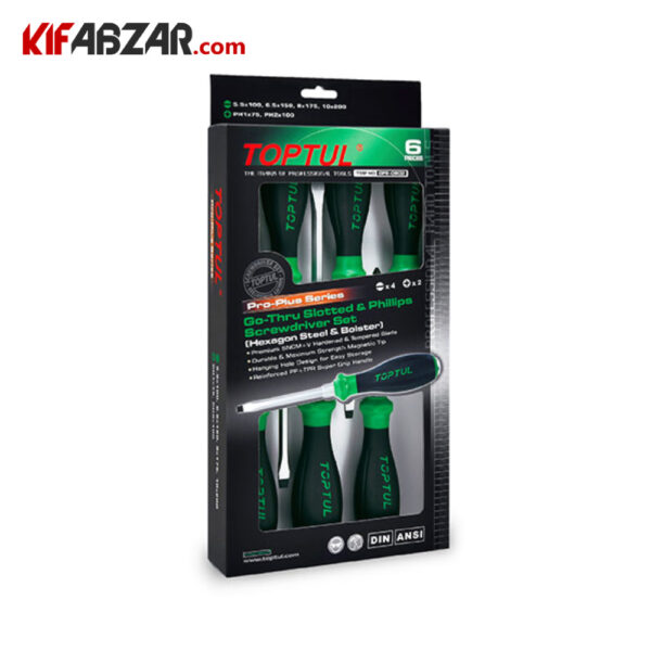 ست 6 عددی پیچ گوشتی تاپ تول سری Pro-Plus Go-Thru مدل GFE-0602