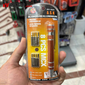 ست 9 پارچه پیچ گوشتی ساعتی ASK مدل SDY-90291