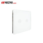رنگ سفید کلید لمسی هوشمند دو پل تویا مدل UMSS-W02N-EU