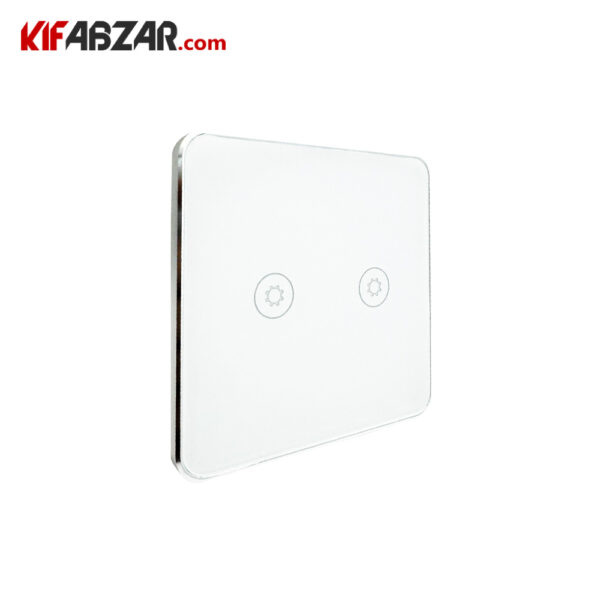 رنگ سفید کلید لمسی هوشمند دو پل تویا مدل UMSS-W02N-EU