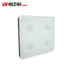 رنگ سفید کلید لمسی هوشمند چهار پل تویا مدل UMSS-W04N-EU