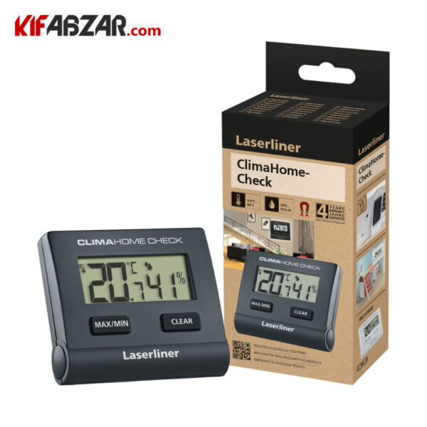 بسته بندی دماسنج و رطوبت سنج دیجیتال لیزرلاینر مدل ClimaHome-Check