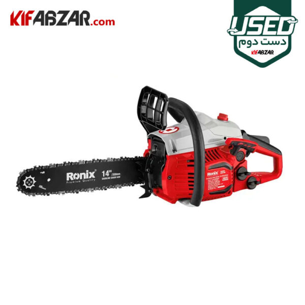 اره زنجیری بنزینی 1400 وات رونیکس مدل 4635 دست دوم