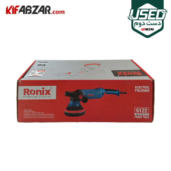 جعبه کارتنی فرز پولیش برقی اوربیتال 1200 وات رونیکس مدل 6122 دست دوم