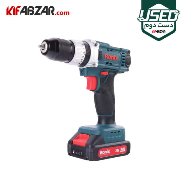 دریل پیچ گوشتی چکشی شارژی 20 ولت رونیکس مدل 8620 دست دوم